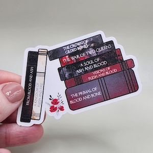 Blood and Ash Bookshelf Sticker *SOLD OUT*