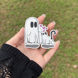 Ghost and Ghost Cat Sticker