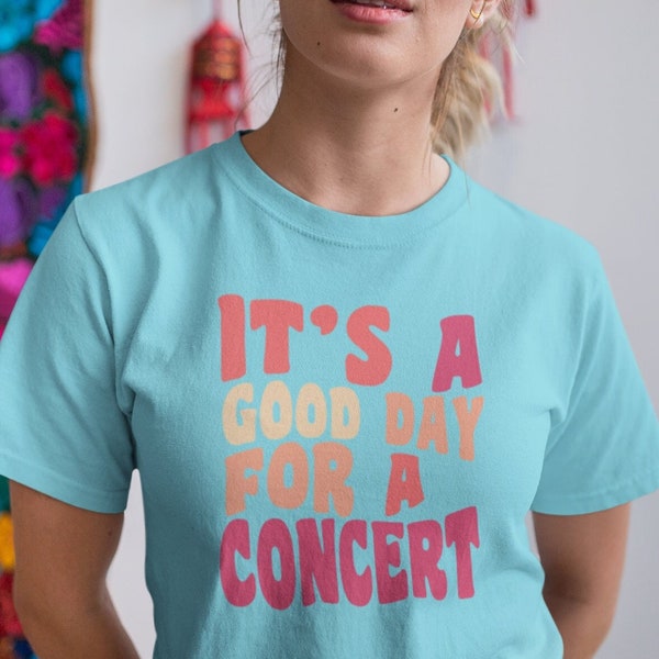 Vintage Style Concert T Shirt for Women, Music Teacher Shirt, Music Lover Gift, It's a Good day for a Concert
