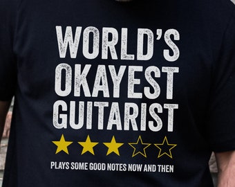 Maglietta "Il chitarrista più bravo del mondo" - Divertente regalo per chitarrista, maglietta per musicista, maglietta per chitarra da uomo