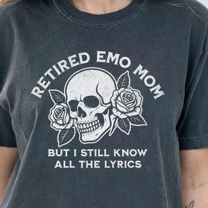 Retired Emo Mom Shirt, Comfort Colors Emo Tee, Funny Rocker Mom Gift, Elder Emo Club Shirt, Emo Mom Life Shirt, Emo Music Lover Gift