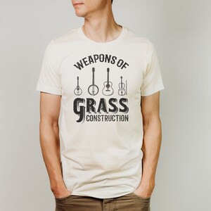 Grappig bluegrass-shirt voor countrymuziekfans, cadeau banjospeler, grasconstructie, countrymuziek-T-shirt afbeelding 7