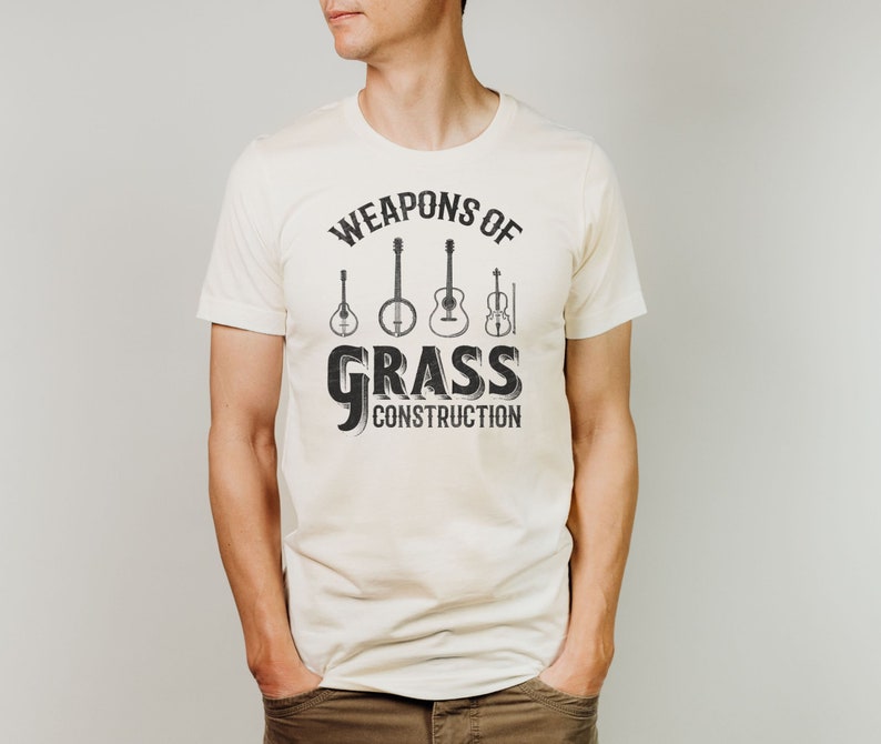 Grappig bluegrass-shirt voor countrymuziekfans, cadeau banjospeler, grasconstructie, countrymuziek-T-shirt afbeelding 7