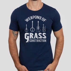 Grappig bluegrass-shirt voor countrymuziekfans, cadeau banjospeler, grasconstructie, countrymuziek-T-shirt afbeelding 9