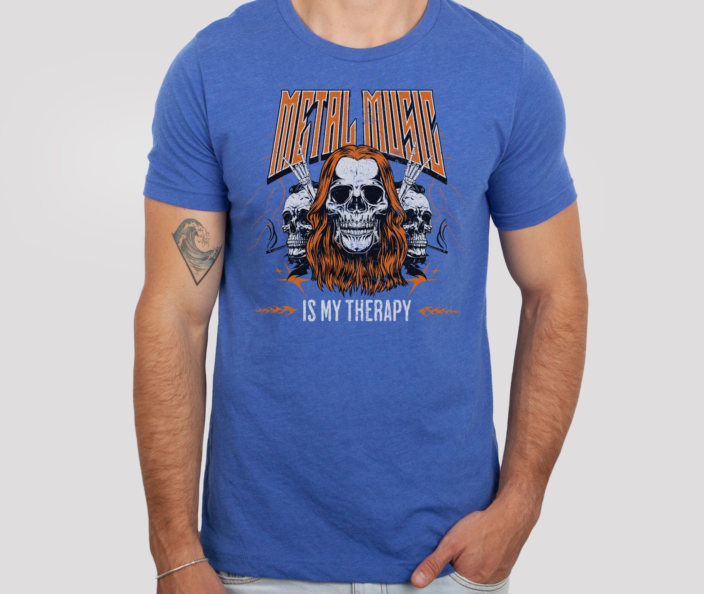 Heavy Metal Fan Tshirt, Rock and Roll Skull Shirt, Metal Music is My ...