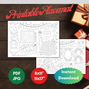 Baby Shower Activity Sheet, Kids Placemats, Activity Book kids, Activity Mat, Montessori placemat, Party, Coloring Page, Printable Games