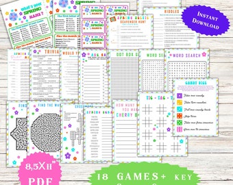 Spring Game Bundle, Activities For Teens, Adults, Seniors, Birthday Party Ideas Trivia Quiz Think Fast Virtual, Springtime Picnic Games Gift