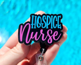 Hospice Nurse Badge Reel Hospice Badge Gift Hospice Staff Badge Holder Hospice Gift Nursing Hospice Care Badge Work Hospice Nursing Gift