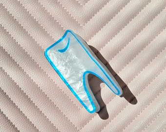 Dental Assistant Hair Claw Clip Tooth Hair Accessories Dental Hygiene Gift Accessory Medical Cute Claw Clip Fun Hygienist Gift Teeth Hair