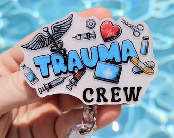 Trauma Badge Reel Critical Care Nurse Badge Id Shock Trauma Accessories Night Trauma Surgery Gift Trauma ICU Badge Buddy ER Nurse Grad Gift