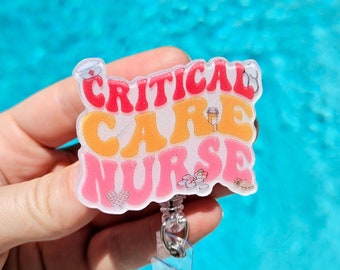 Critical Care Nurse Badge Reel ICU Nurse Badge Holder Rapid Response Id Medical ICU RN Nursing Gift Ccu Nurse Graduation Gift Appreciation