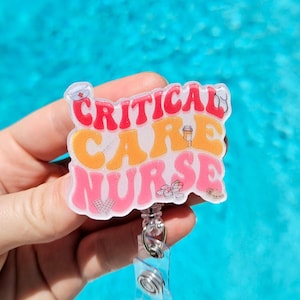 Critical Care Nurse Badge Reel ICU Nurse Badge Holder Rapid Response Id Medical ICU RN Nursing Gift Ccu Nurse Graduation Gift Appreciation