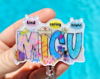 MICU Badge Reel ICU Medical Intensive Care Unit Nurse Id Holder Critical Care Nursing Lanyard Nurse Week Appreciation Gift New Nurse Tag