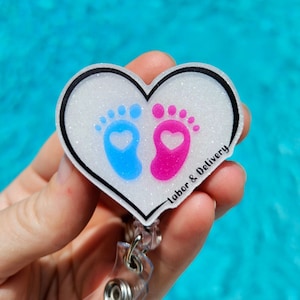 Labor and Delivery Badge Reel Nurse L&D Badge Holder Obgyn Badge Ob Nurse Gift L and D Badge Labor Delivery id Holder Maternity Badge Reel