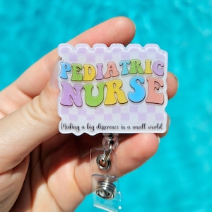 Pediatric Nurse Badge Reel Tiny Humans Lanyard Peds Medical Assistant Badge Buddies Pediatric Nurse Graduation Badge Accessories Nursing