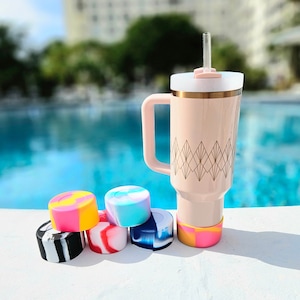 Silicone Stanley Boot Silicone Sleeve Stanley Cup Tumbler Boot Silicone Bottom Cover Bumper Stanley 40 oz Protective Sleeve Swirl Rubber