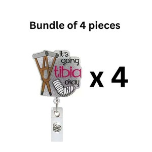 Abamilaka Funny Nurse Badge Reel – "It’s Going Tibia Okay" Retractable ID Holder | Cute Medical Gift For Nurses & Students - View #5