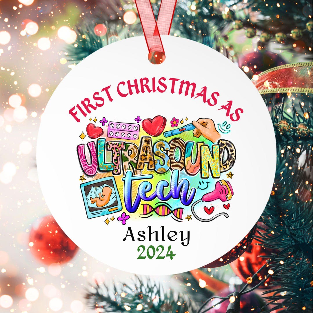 Ultrasound Tech Christmas Ornament Sonographer Gift Custom Name New