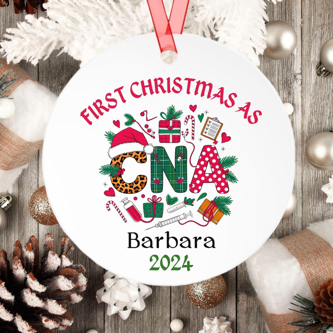 CNA Christmas Ornament Certified Nursing Assistant Gift Custom Name