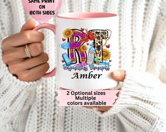 Respiratory Therapist Personalized Mug Pulmonology Gift Respiratory Therapy Custom Name Drinkware Pulmonary Nurse Gift Lungs RT Accessories