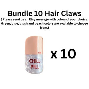 Claw Clip Pharmacy Hair Clip Fun Accessories Chill Pill Hair Clip Nurse Gift Cute Pharmacy Graduation Gift Medical hairclip Pharmacy Tech Id Bundle 10 Hair clips