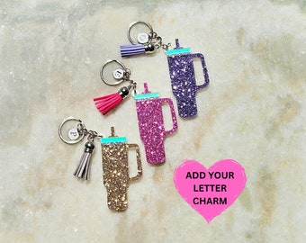 Mini Bogg Bag Keychain Stanley Mini Tumbler Mini Key Chain Acrylic Charm Purse Bogg Charm Bag Glitter Tumbler Glitter Favor Party Gift