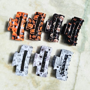 Halloween Hair Clip Claw Accessories Goth Claw Clip Horror Hair Clip Spooky Hairclips Gothic Fall Pumpkin Accessory Cute Skull Decoration