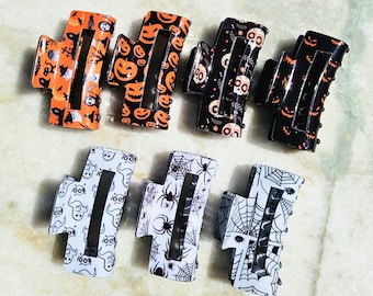 Halloween Hair Clip Claw Accessories Goth Claw Clip Horror Hair Clip Spooky Hairclips Gothic Fall Pumpkin Accessory Cute Skull Decoration
