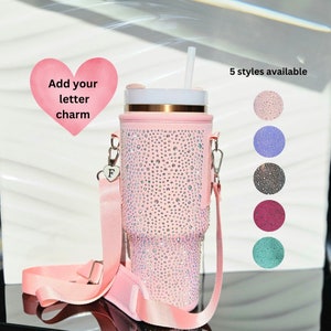 Stanley Cup Accessories Pouch Glitter Bag 40 oz Carrier Strap Holder Stanley Accessory Crossbody Custom Carry Bag Personalized Tumbler