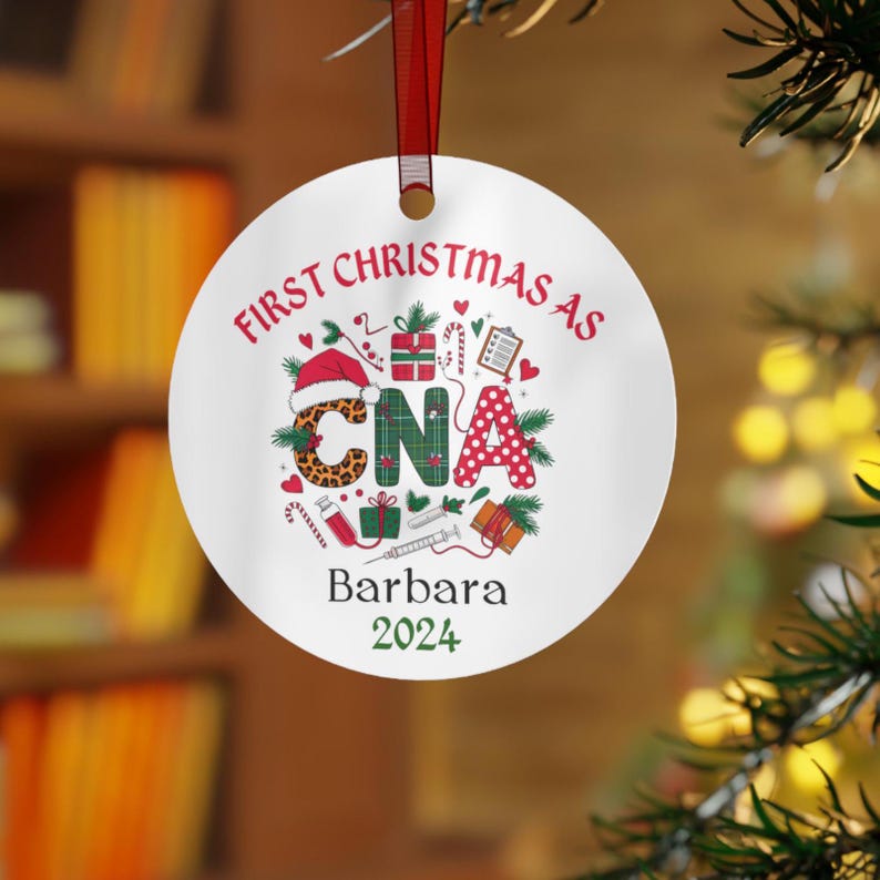 CNA Christmas Ornament Certified Nursing Assistant Gift Custom Name