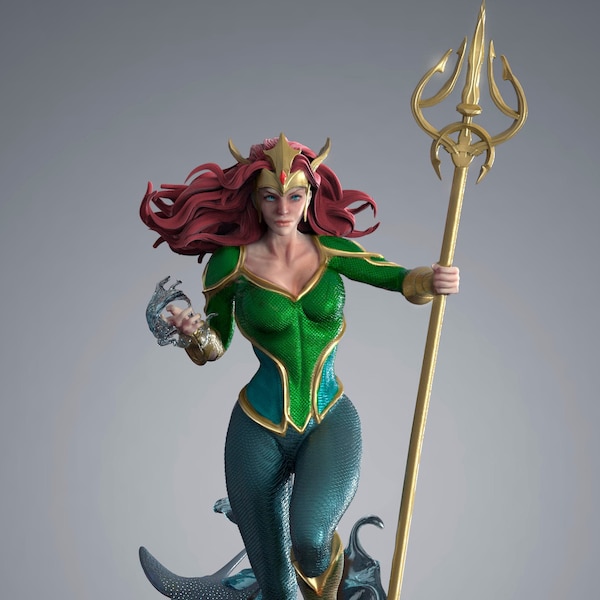 Film und Spiel 3D-Modell / Superheld 3D Stl-Modell / 3D Stl-Datei / Geschenk 3D-Modelle / Aquaman Mera 3D-Modell Stl