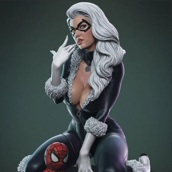 Movie and Game 3D Model / Superhero 3D Stl Model / 3D Stl File / Gift 3D Models / Sexy Black Cat Costume Woman Adult / +NSFW
