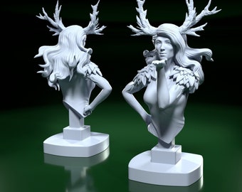 Movie and Game 3D Model / Superhero 3D Stl Model / 3D Stl File / Gift 3D Models / Dryad Bust / Dryad Bust 3D Model Stl