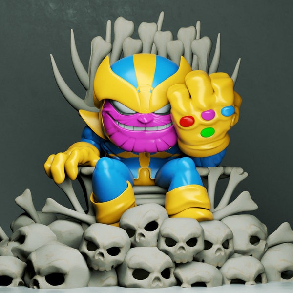 Movie and Game 3D Model / Superhero 3D Stl Model / 3D Stl File / Gift 3D Models / Thanos Chibi / Thanos Chibi 3D Model Stl