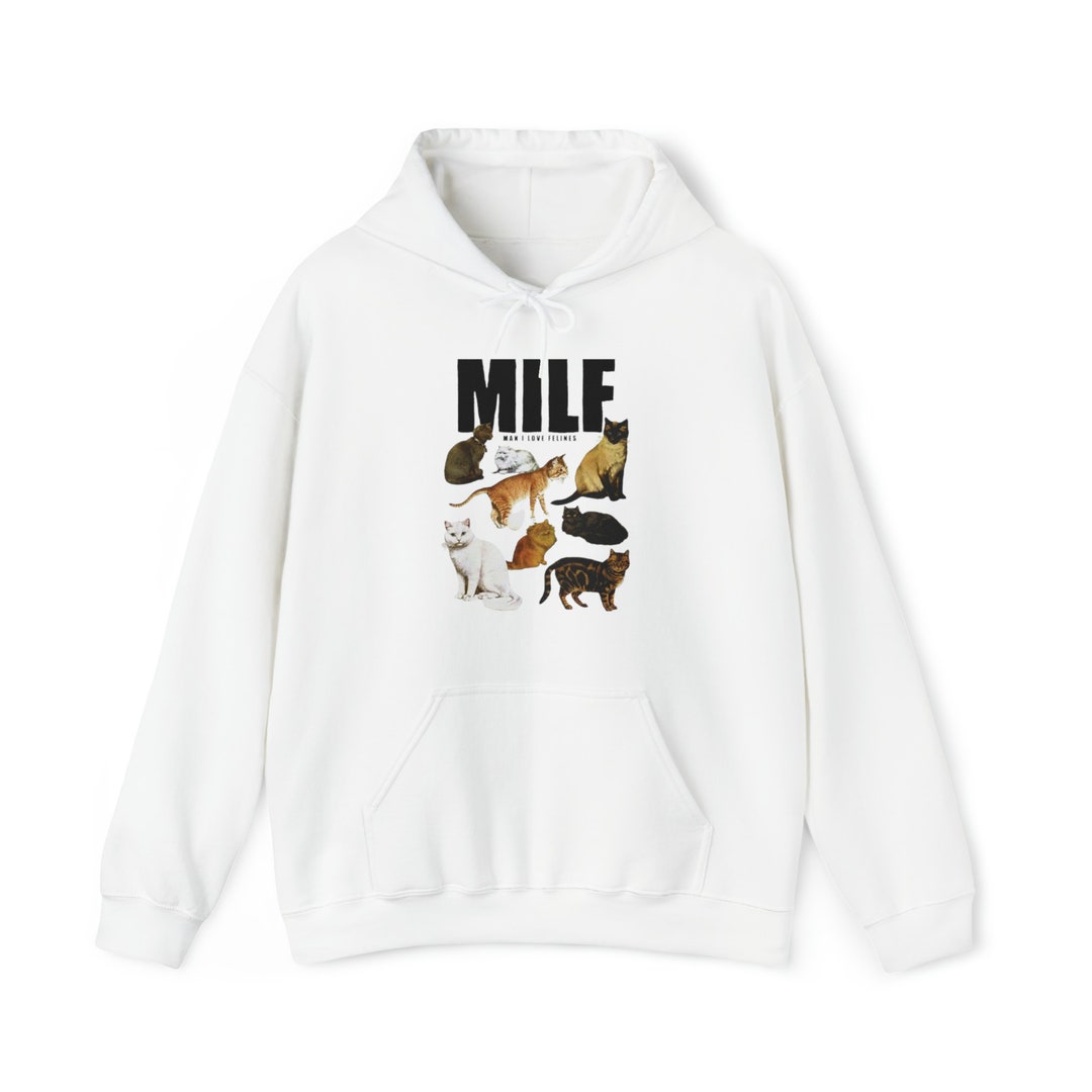 Milf Cat Lover Sweatshirt Cats Sweatshirt Etsy