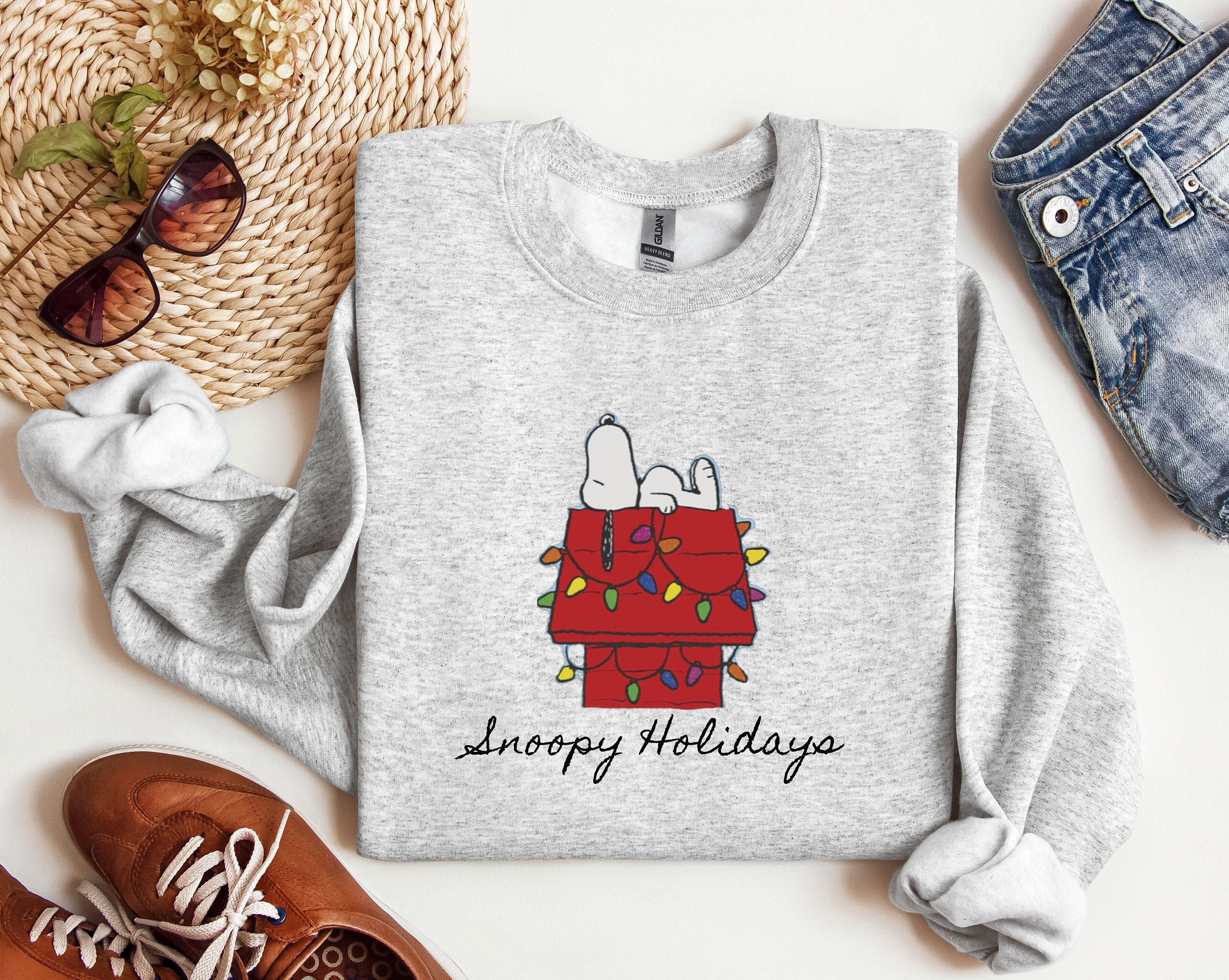Snoopy Christmas Sweater - Etsy