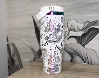 ハリー・ポッターの虹色30オンストラベルマグ、飲み物を温かくまたは冷たく保ちます、サーガのファンへの贈り物、ウォーターボトル、コーヒー