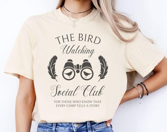 Birdwatching Shirt, Birding Gift, Birdwatcher Tee, Gift For Birder, Bird Watching Social Club Crewneck, Nature Lover, Avian Enthusiast Shirt