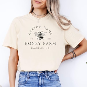 Personalized Bee Farmer Shirt, Bee Lover, Custom Beekeeper Gift, Honeybee Tshirt, Gift For Bee Keeper, Nature Lover Tee, Apiary Enthusiast