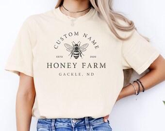 Personalized Bee Farmer Shirt, Bee Lover, Custom Beekeeper Gift, Honeybee Tshirt, Gift For Bee Keeper, Nature Lover Tee, Apiary Enthusiast