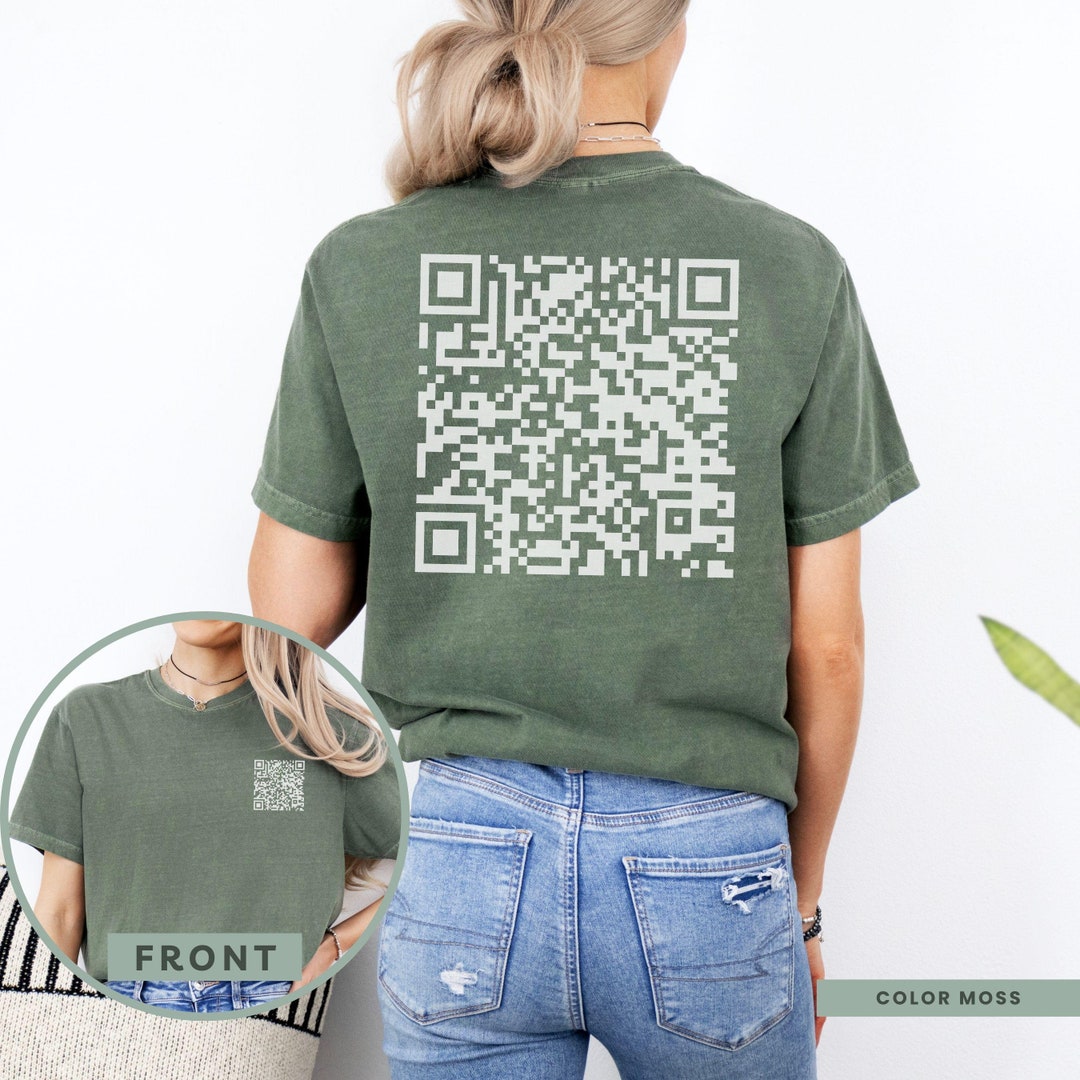 Fuck off QR Code Shirt, Sarcastic Gift for Friend, Hidden Message Tee ...