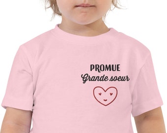 Promue Grande Sœur  - Le T-shirt *Brodé* Enfant de 2 à 5 ans