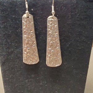Silverware jewelry earrings, flowers, medium