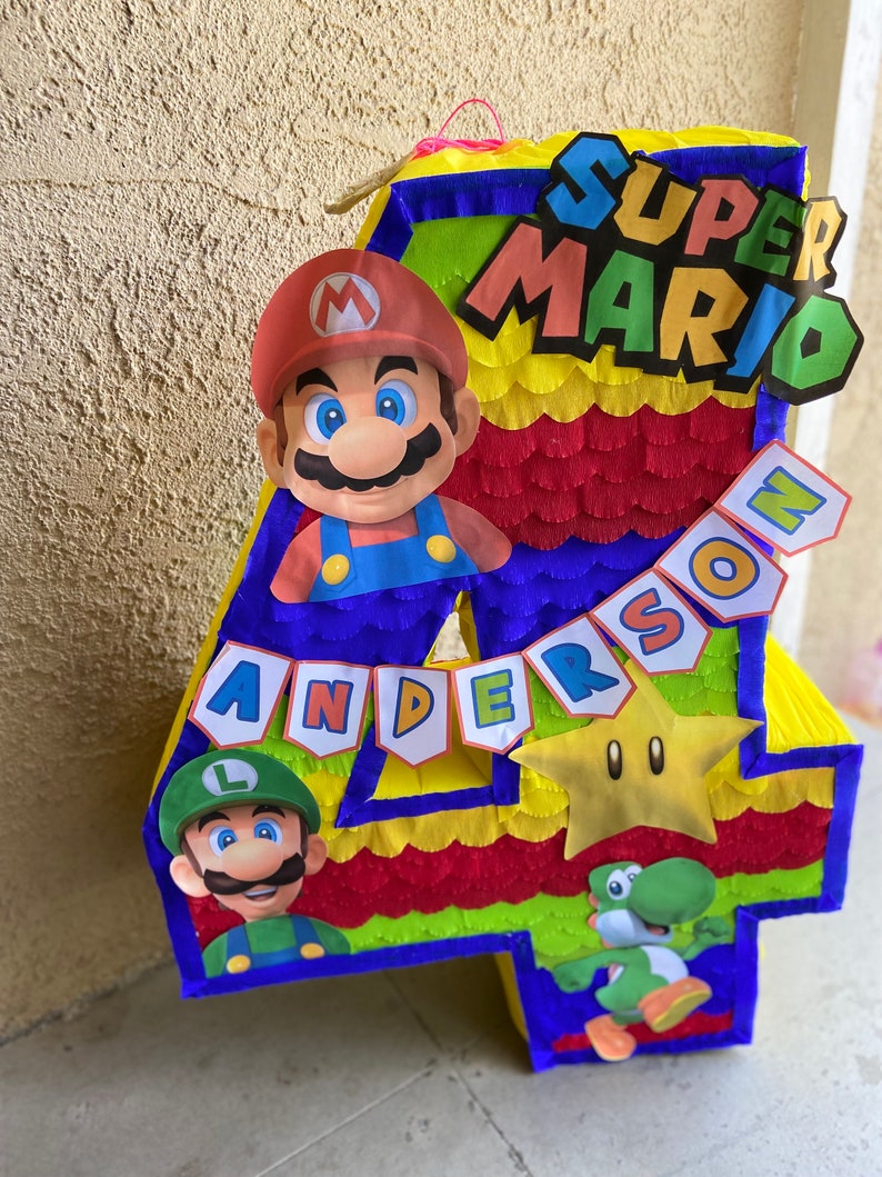 Super Mario Inspired Piñata / Mario Piñata / Video Game Piñata Etsy