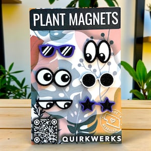 Plant Magnets - 6 Pack Eyes and Sunglasses Plant Magnet Pins