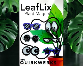 Leaflix Magnets - 6 Pack Eyes and Sunglasses Plant Magnet Pins