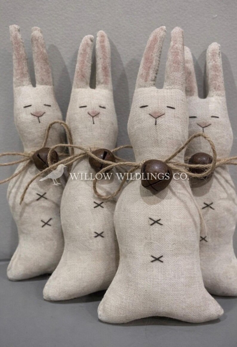 Primitive Bunny Doll Sewing Pattern - Rustic Easter Bunny PDF ...