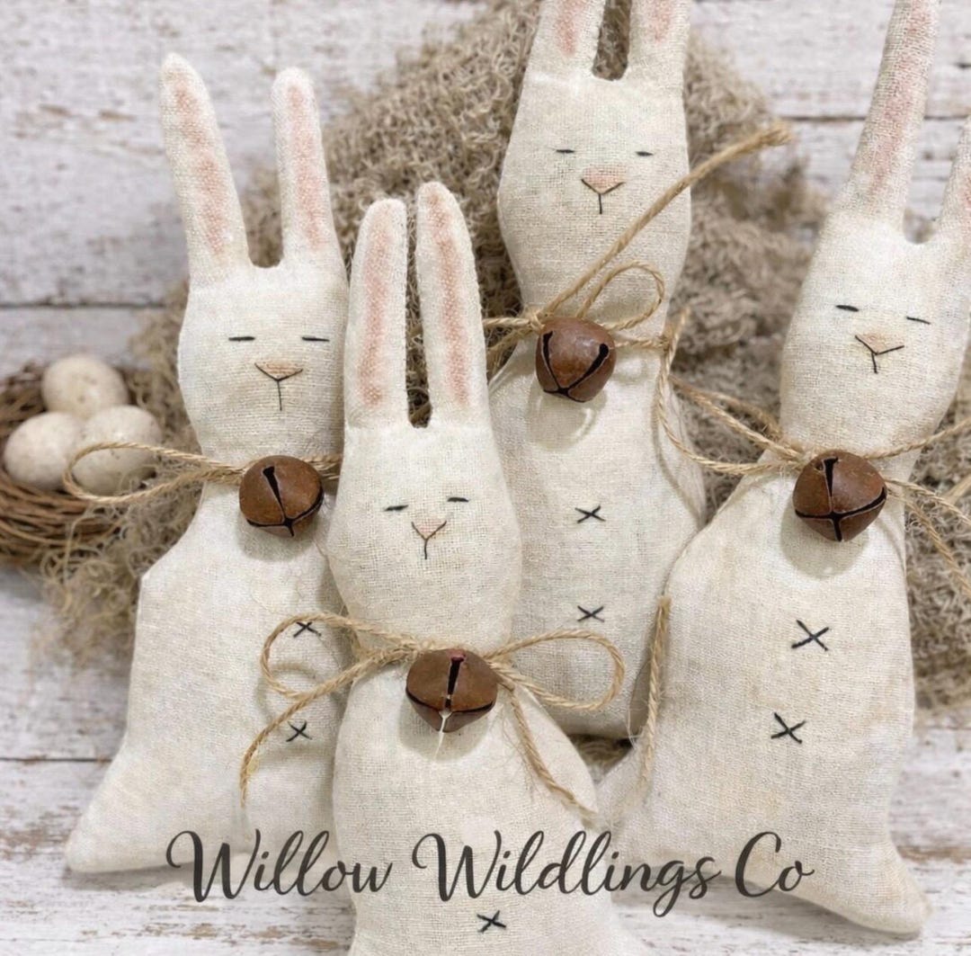 Primitive Bunny Doll Sewing Pattern - Rustic Easter Bunny PDF ...