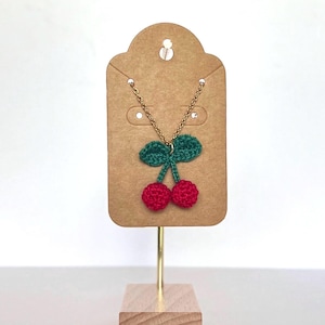Crochet Cherry Necklace