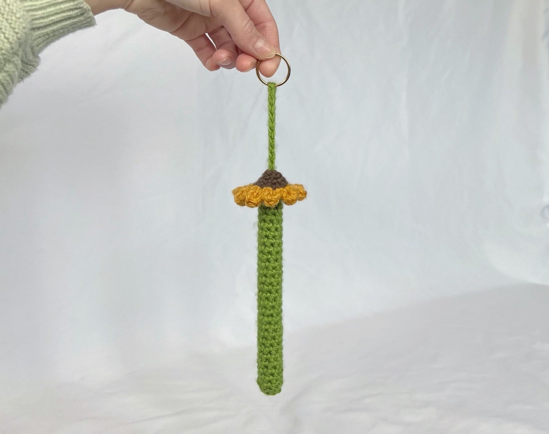 Crochet Sunflower Vape Pen Holder Keychain Etsy